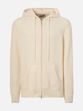Notting Hoodie aus 100 % Lammwolle, weiß