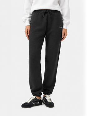 Pantalones jogger Odalys de felpa de algodón negra 
