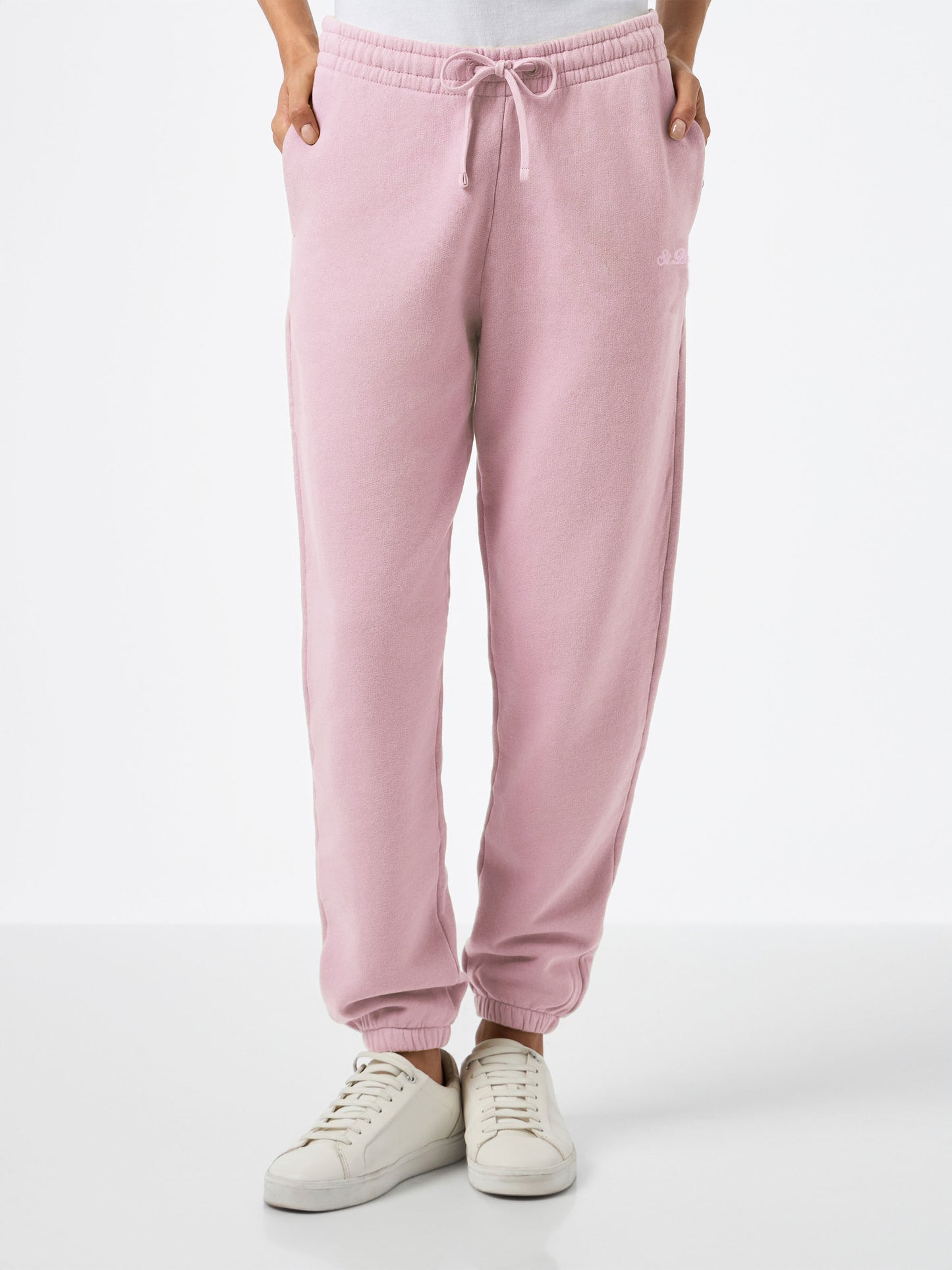 Pantalon de jogging Odalys en molleton de coton rose 