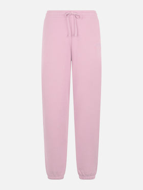 Pantalon de jogging Odalys en molleton de coton rose 