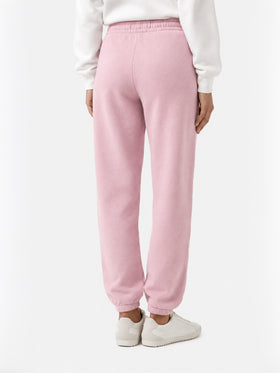 Pantalones jogger Odalys de felpa de algodón rosa 