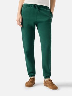 Pantaloni Odalys in felpa di cotone verde british