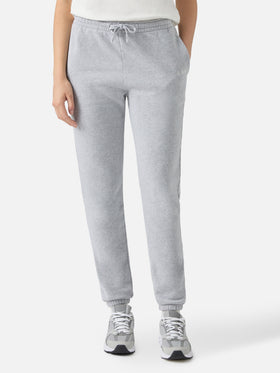 Pantalones jogger Odalys de felpa de algodón gris 