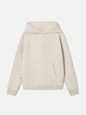Cremefarbener Oliver Hoodie aus Baumwollmischung mit St. Barth-Patch 