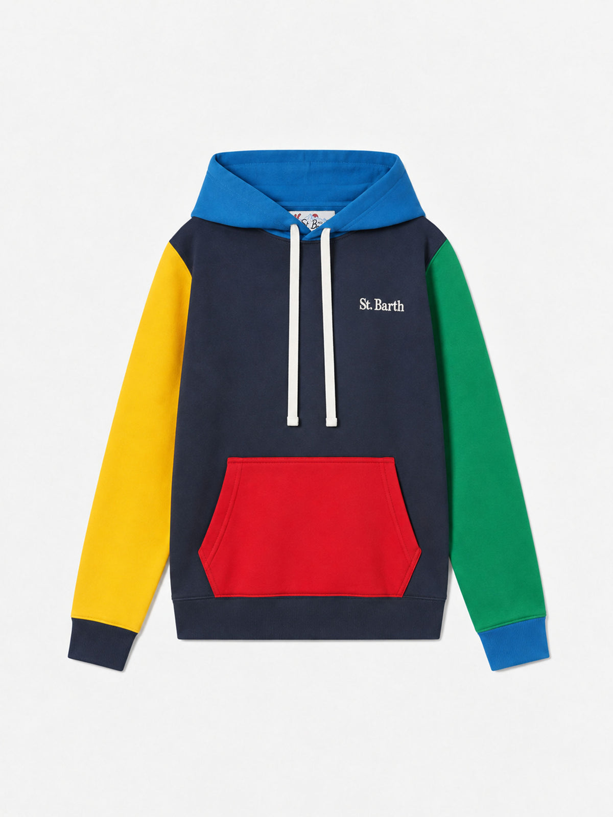 Sudadera con capucha de algodón Oliver con bloques de color 