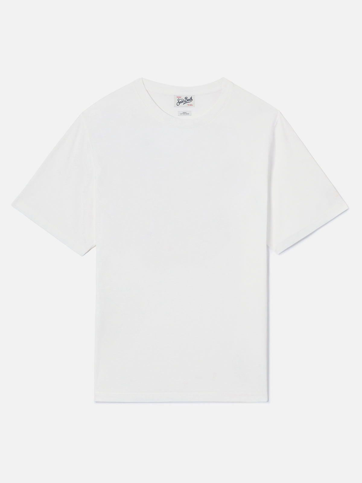 T-shirt Orson bianca in crepe di cotone con ricamo logo
