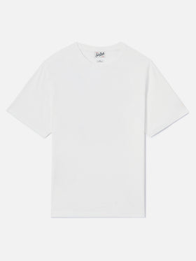 T-shirt Orson bianca in crepe di cotone con ricamo logo
