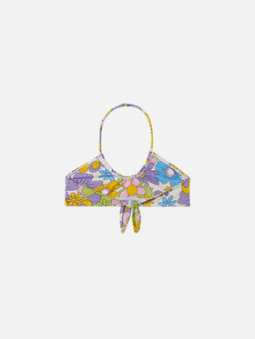 Page Jr Crop-Top mit Hippie-Blumenmuster