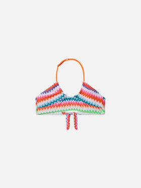 Haut court Page Jr en tissu raschel 