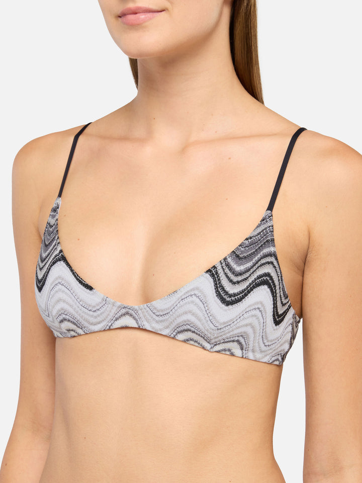 Paloma – Raschelstrick-Bralette mit U-Ausschnitt und Wellenmuster