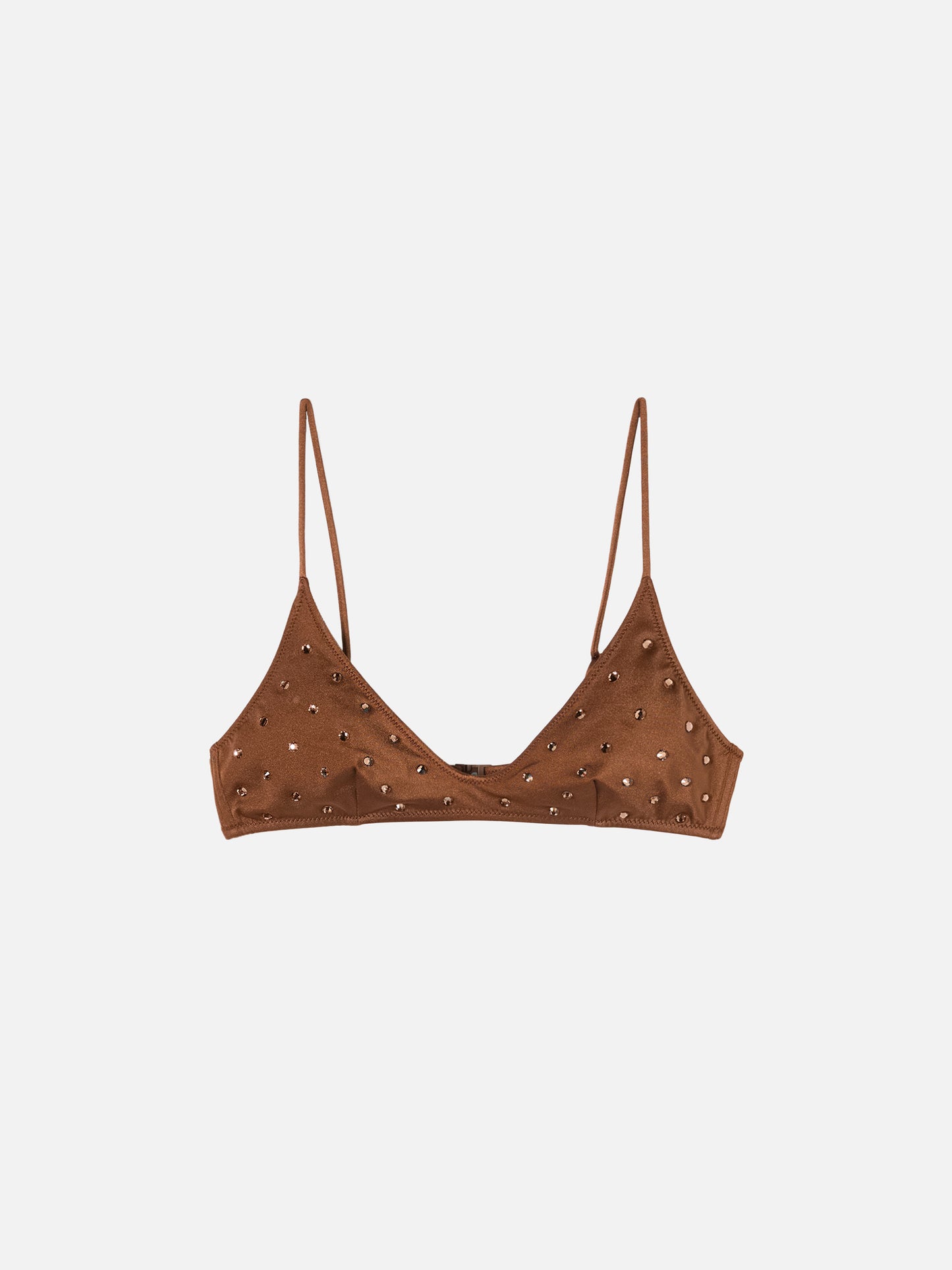 Paloma braunes Scoop-Bralette mit Strassverzierung 