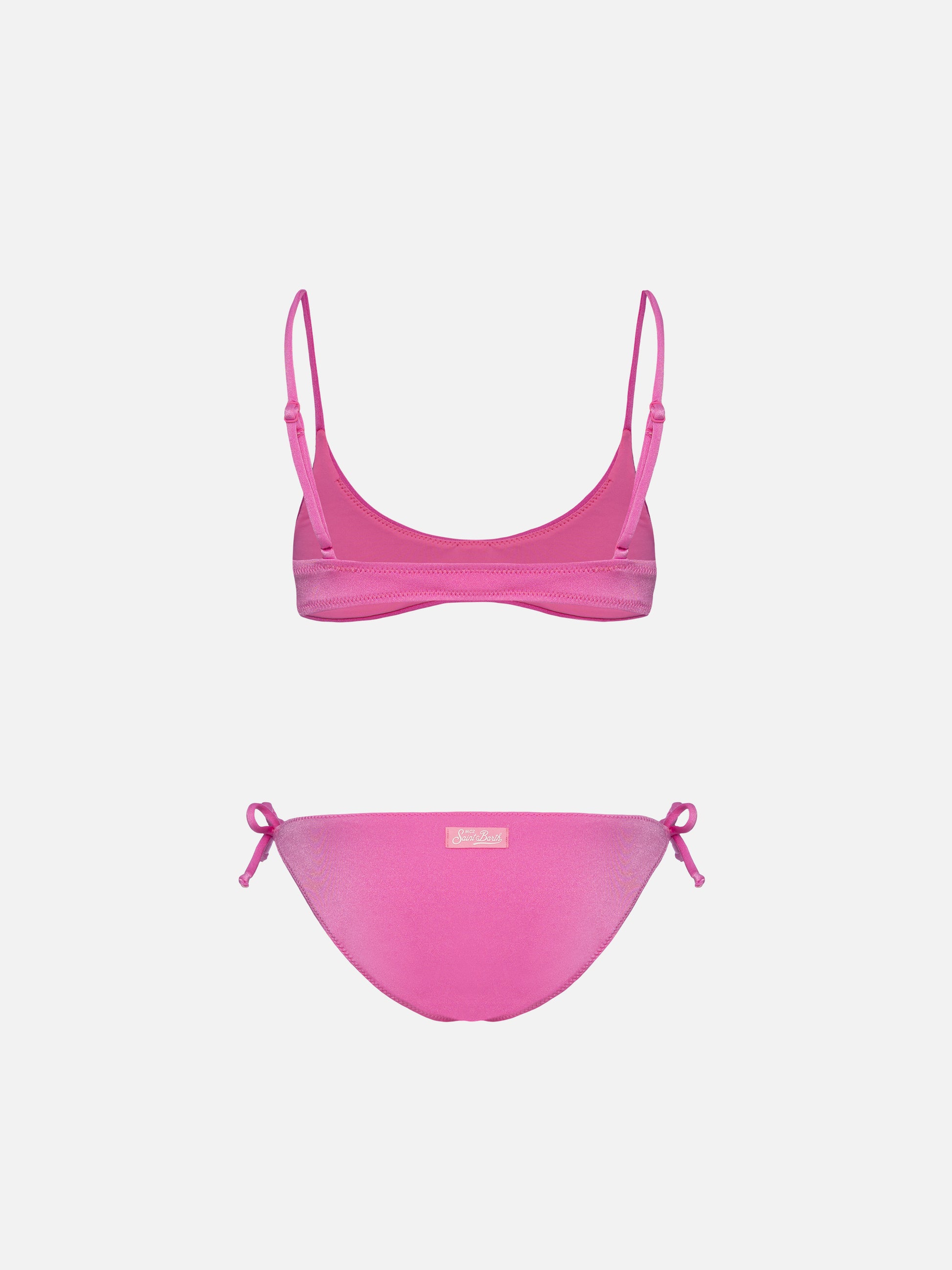 Paloma Jr pink bralette bikini with rhinestones - MC2 Saint Barth
