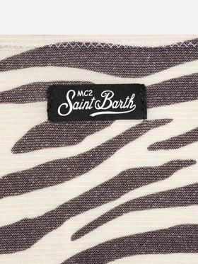 Paloma Jr lurex bralette bikini with zebra print - MC2 Saint Barth