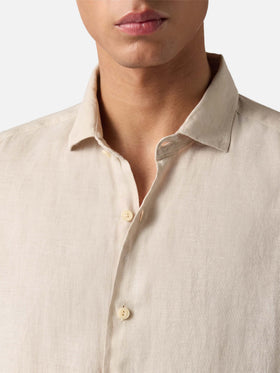 Chemise en lin Pamplona couleur crème 