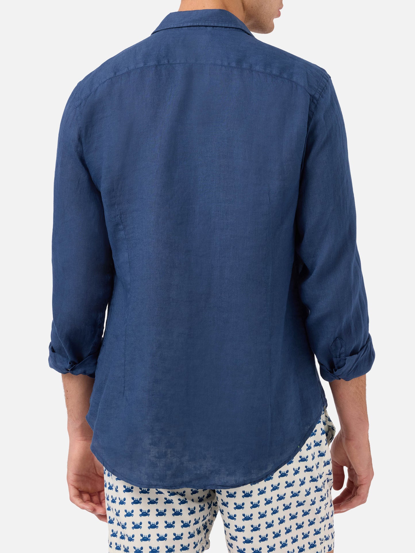Pamplona navy blue linen shirt