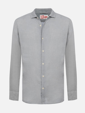 Grey linen shirt Pamplona - MC2 Saint Barth