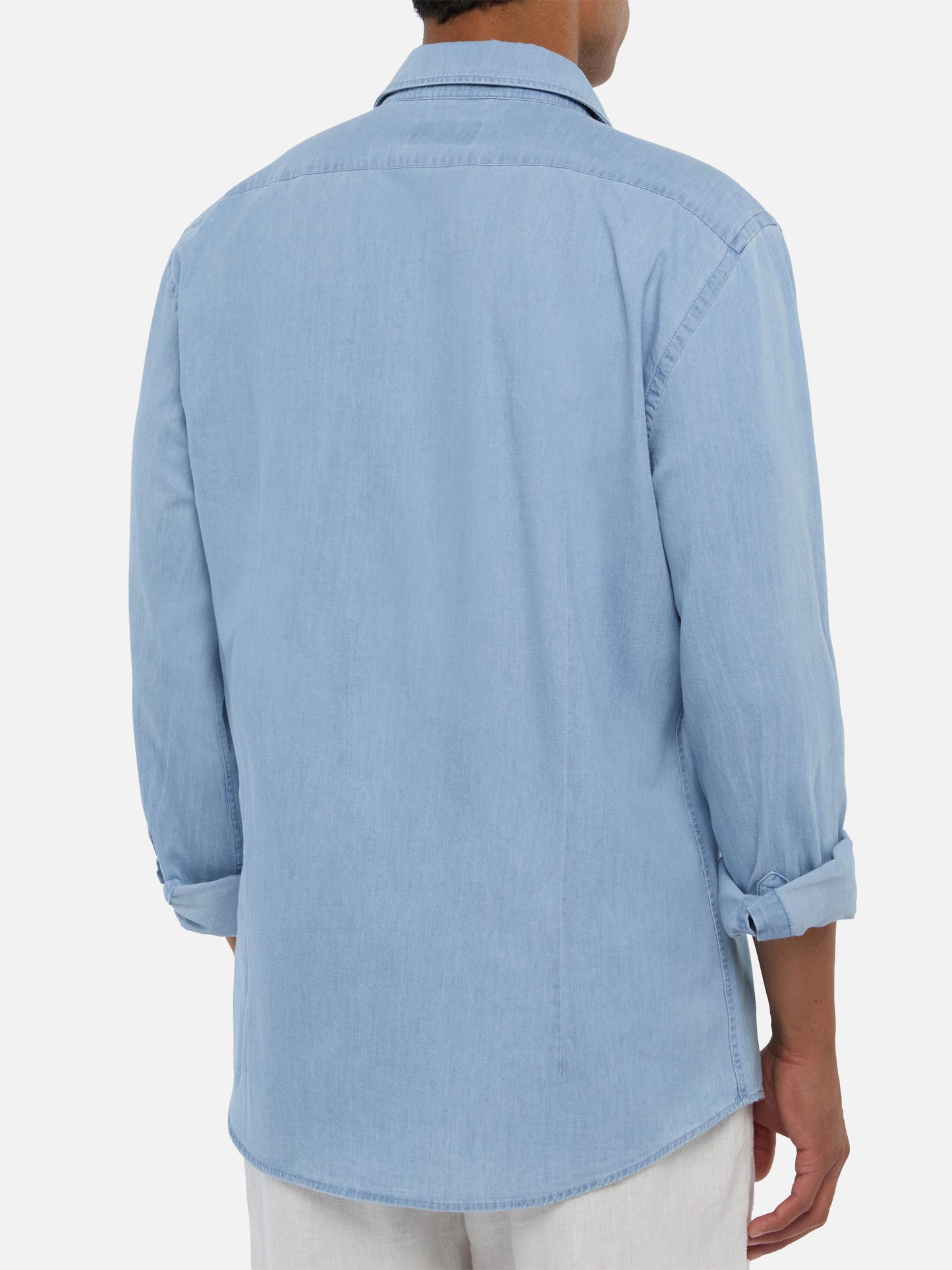 Camisa de chambray en denim azul claro Pamplona 