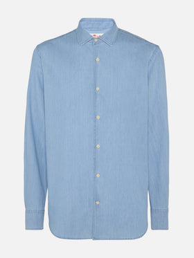 Camisa de chambray en denim azul claro Pamplona 