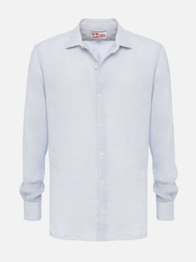 Stone grey linen shirt Pamplona - MC2 Saint Barth