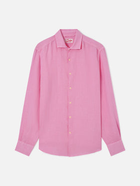 Camisa de lino rosa Pamplona 