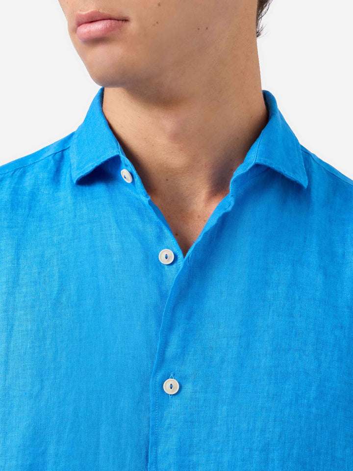 Pamplona bluette linen shirt