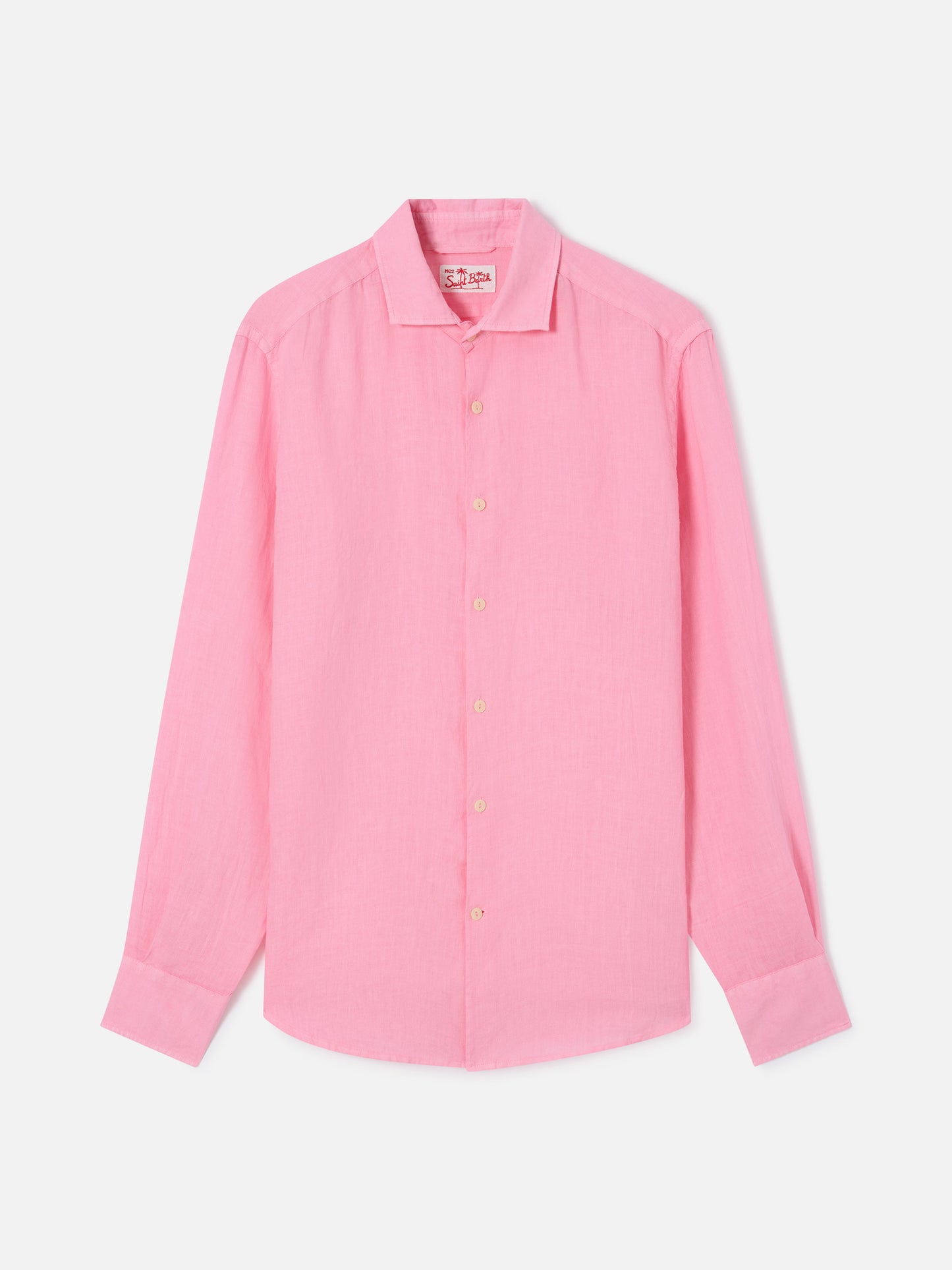 Chemise Pamplona en lin rose 