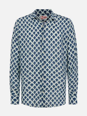 Linen shirt Pamplona with flower print - MC2 Saint Barth