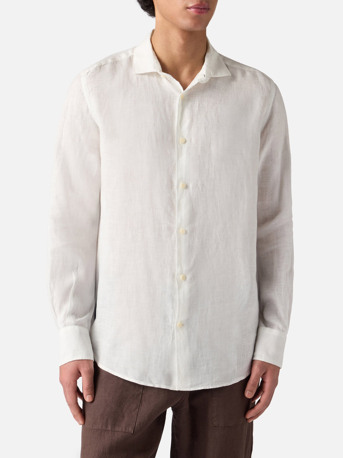 Camisa blanca de lino Pamplona 