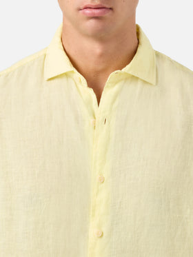 Pamplona linen shirt in pale yellow