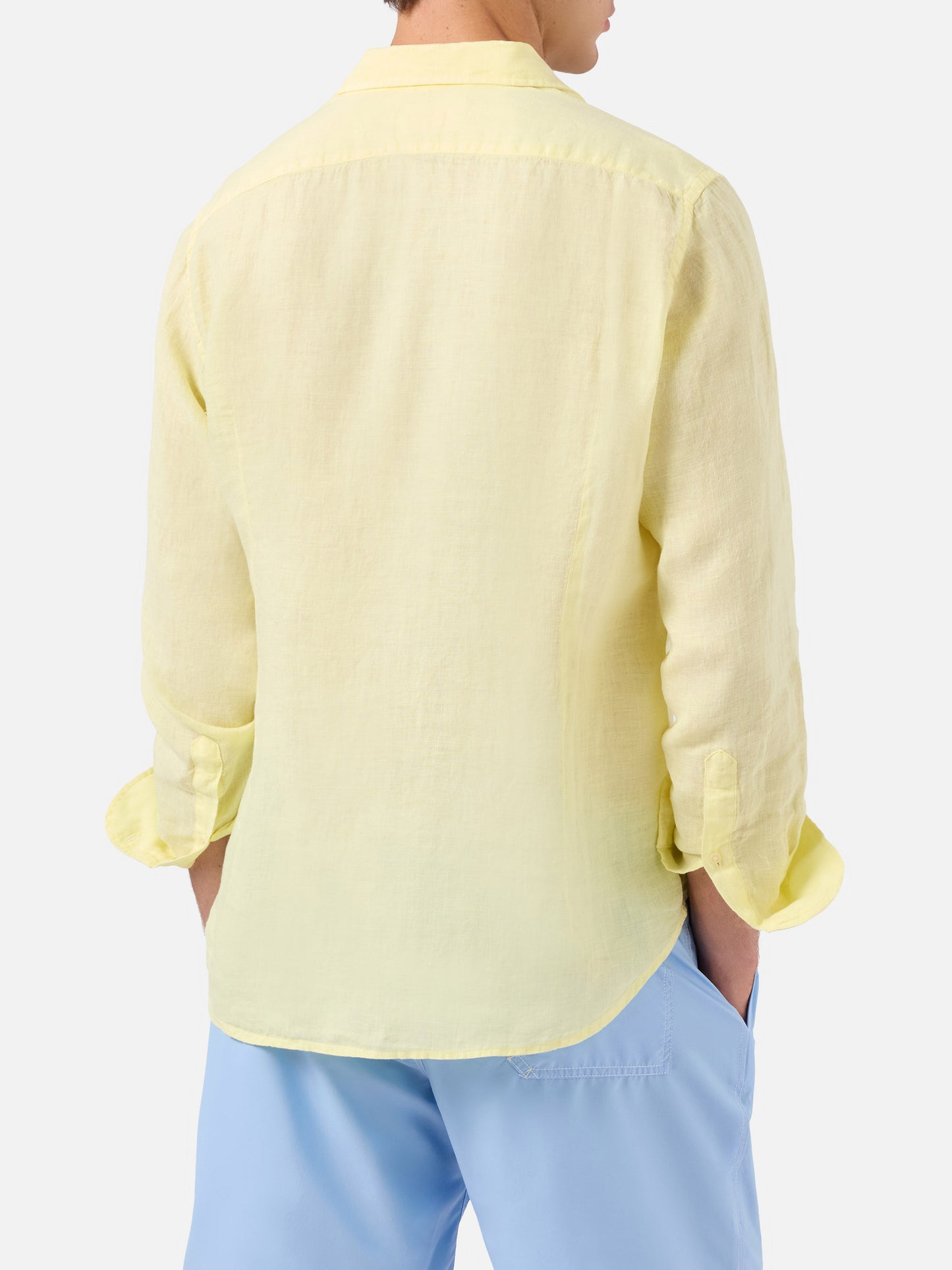 Pamplona linen shirt in pale yellow