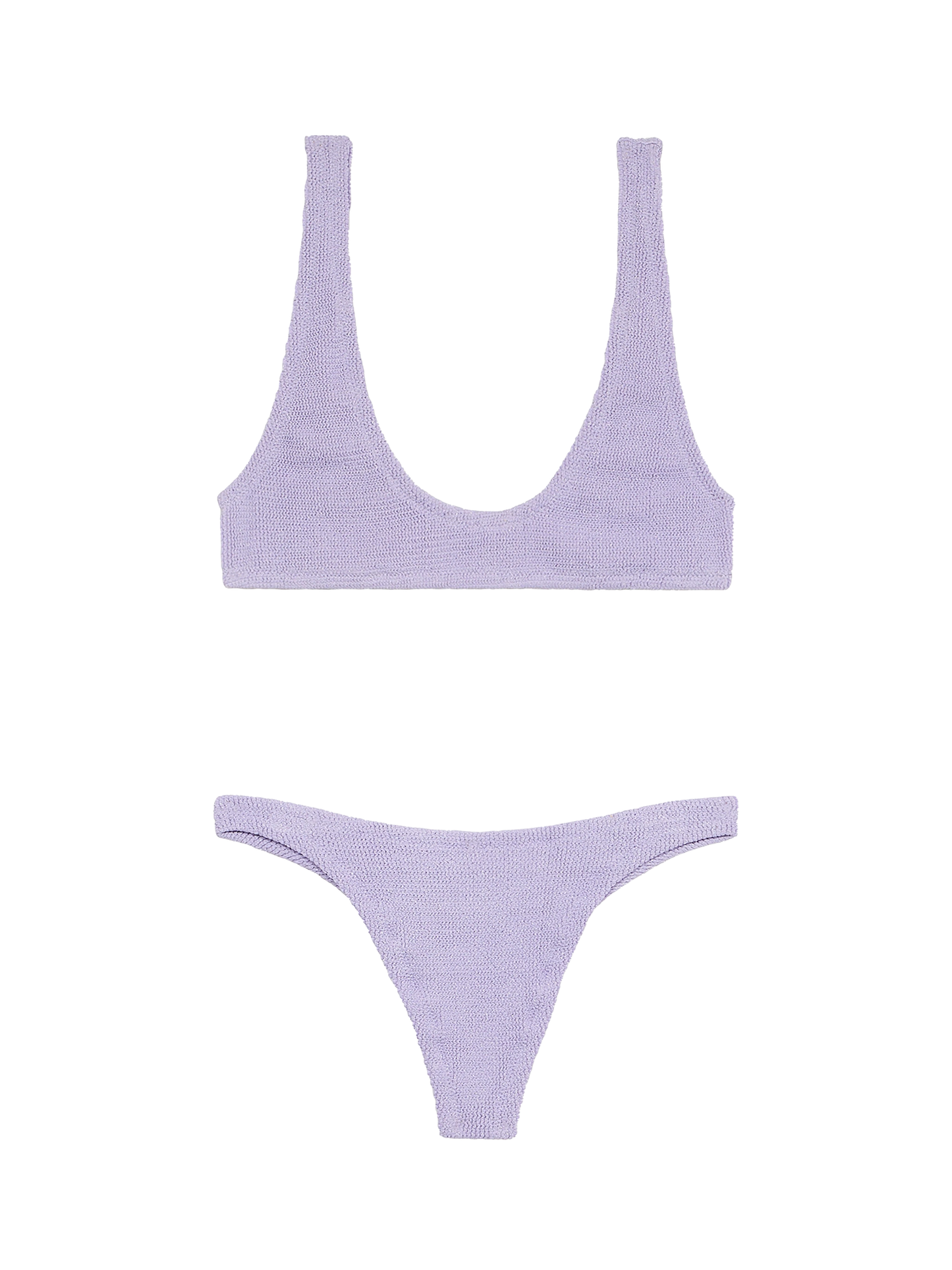 Woman lilac lurex tiny crinkle bralette bikini Pamy Naomi - MC2 Saint Barth