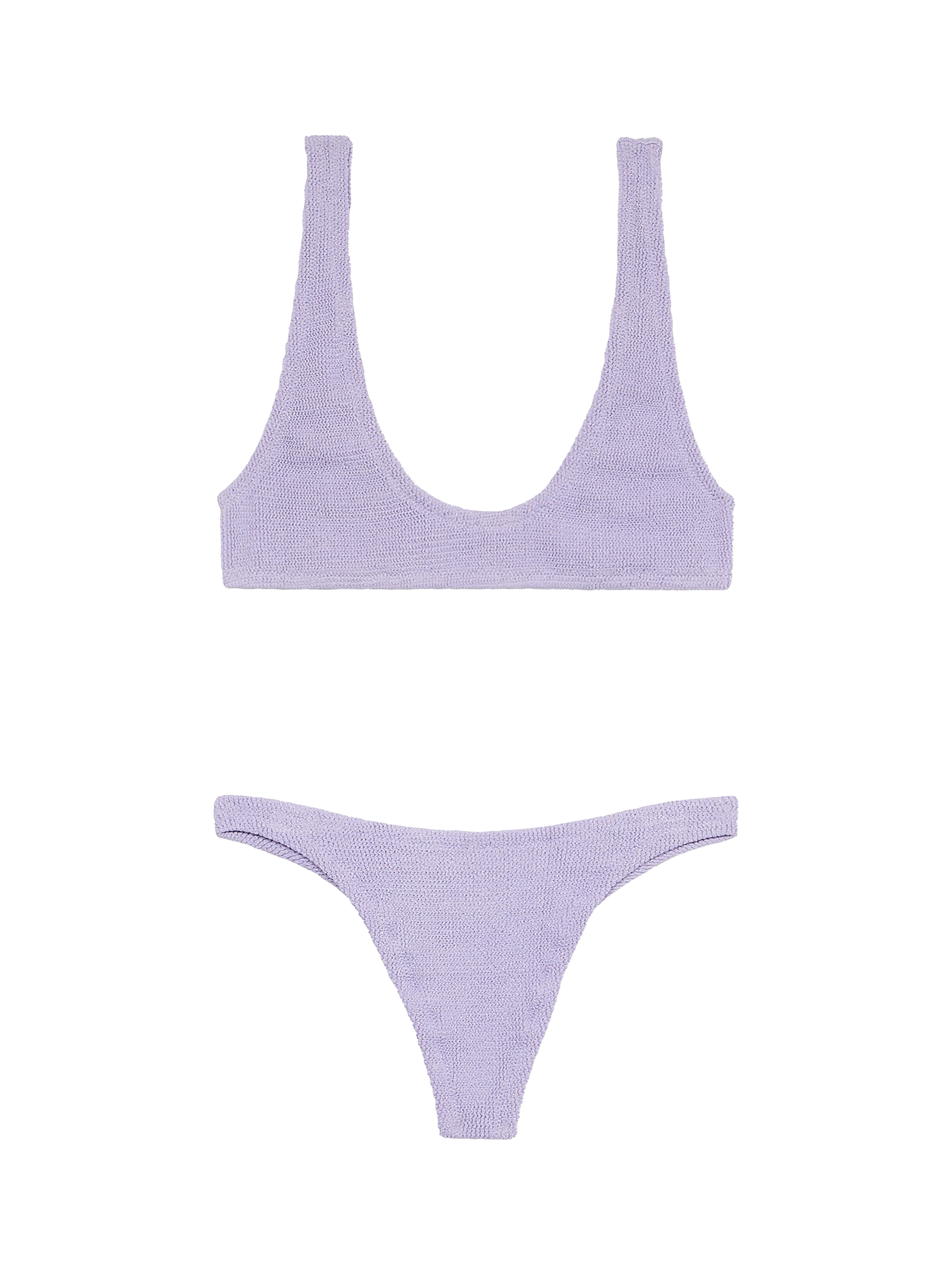 Woman lilac lurex tiny crinkle bralette bikini Pamy Naomi - MC2 Saint Barth