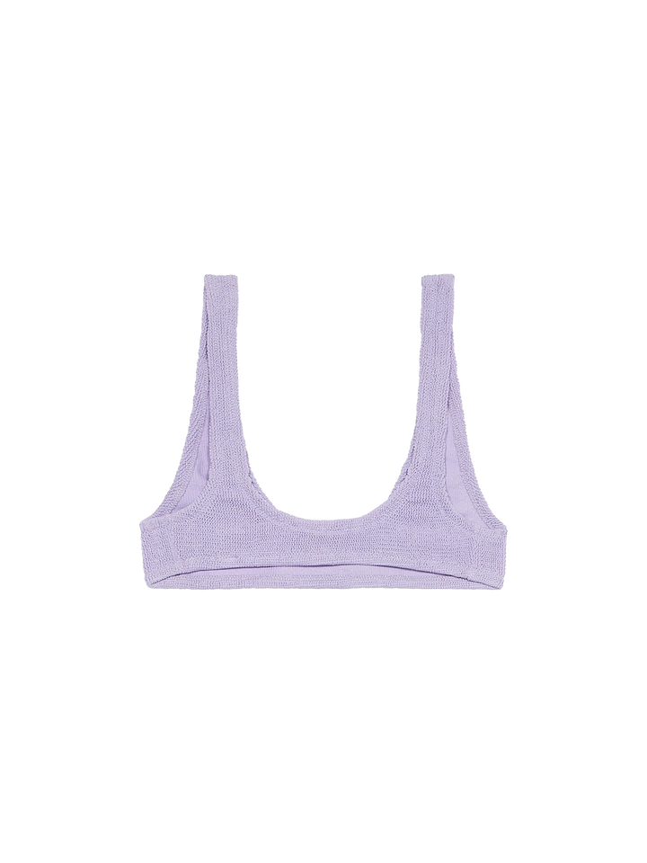 Woman lilac lurex tiny crinkle bralette Pamy - MC2 Saint Barth