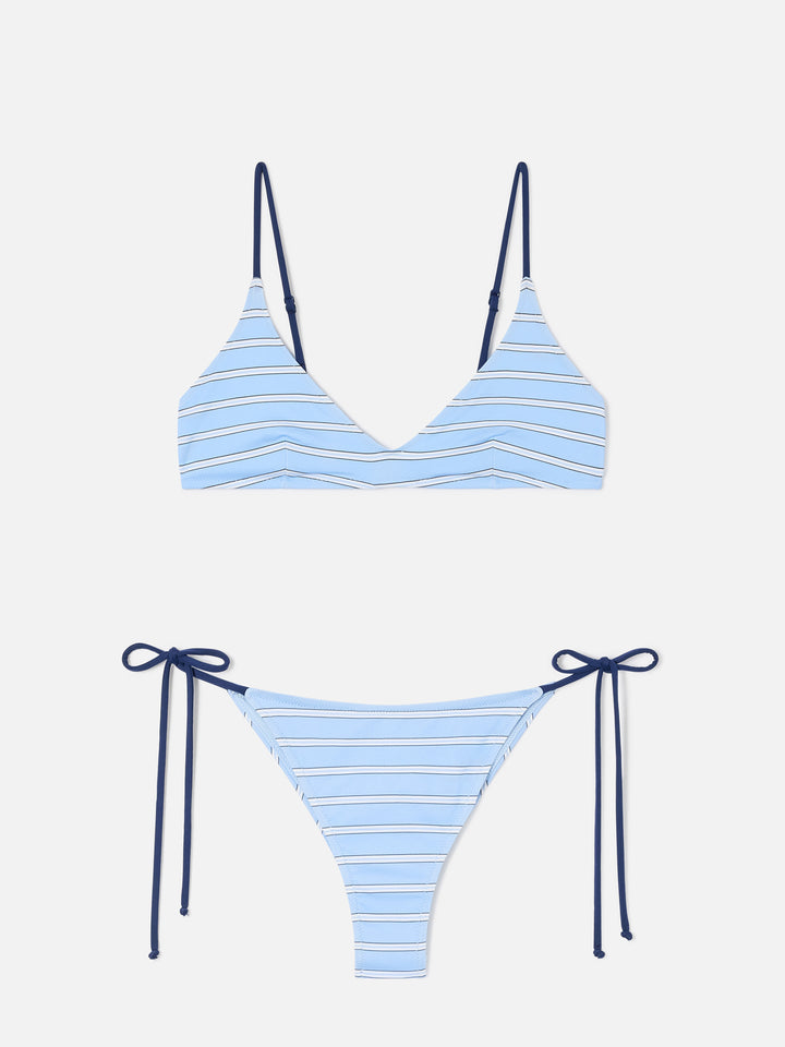 Bikini Paolyn rayé blue et bleu marine 