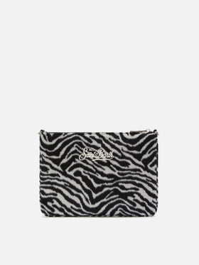 Parisienne Umhängetasche aus Zebra-Wollmischung