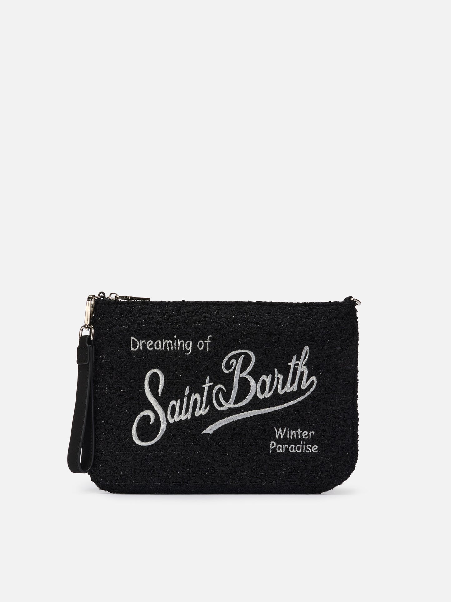 Borsa crossbody Parisienne Tweed nera