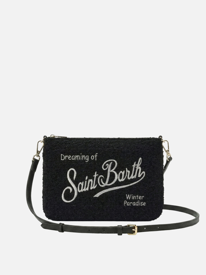 Parisienne Tweed Crossbody Bag aus schwarzem Tweed