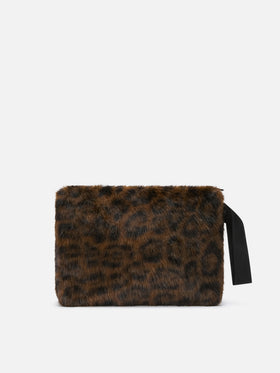 Pareasy de piel sintética pochette con estampado de leopardo 