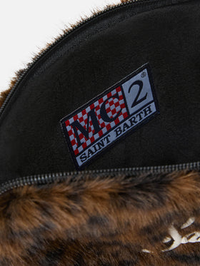 Pareasy de piel sintética pochette con estampado de leopardo 