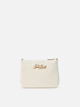 Parisienne Mini Shoulder Bag in white wool blend