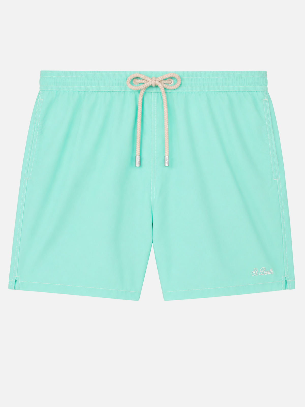Klassische leichte Badeshorts Patmos in Salbeigrün 
