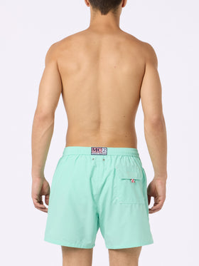 Sage green classic light swim shorts Patmos - MC2 Saint Barth