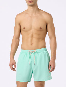 Sage green classic light swim shorts Patmos - MC2 Saint Barth