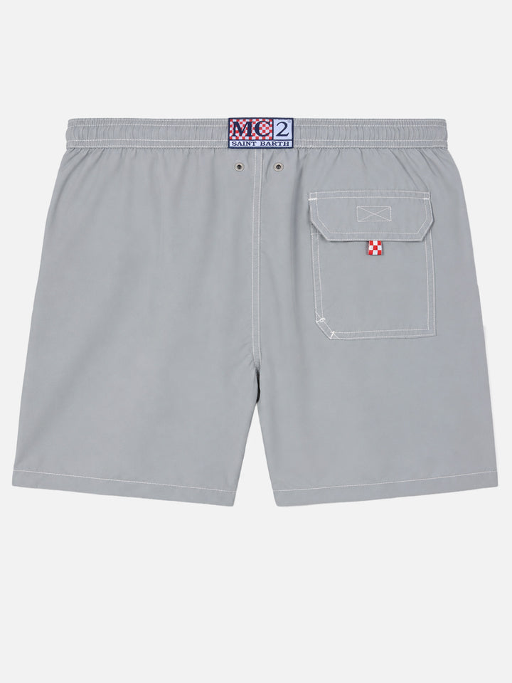 Grey mid-length classic light swim shorts Patmos