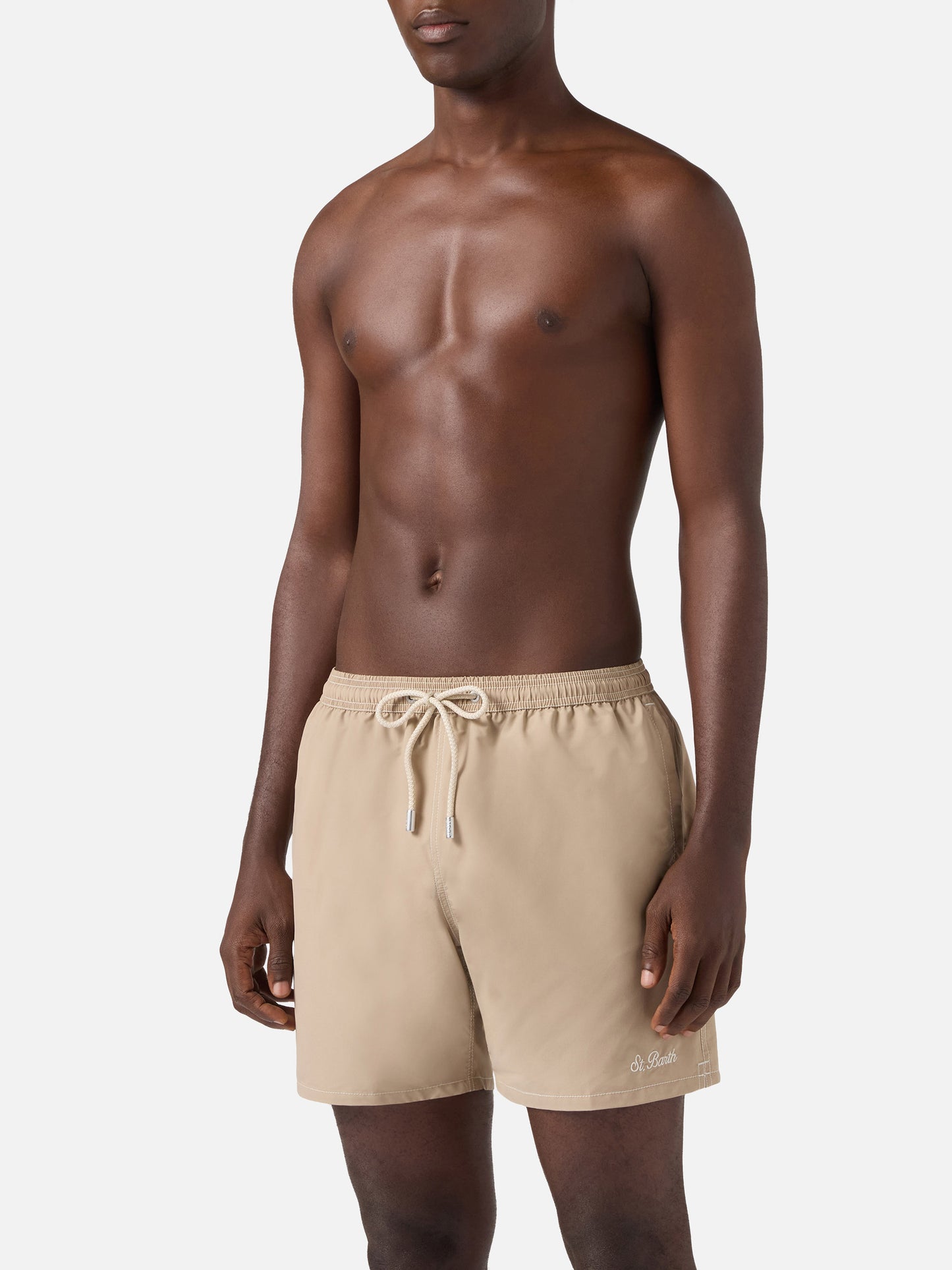 Patmos classic swim shorts in beige