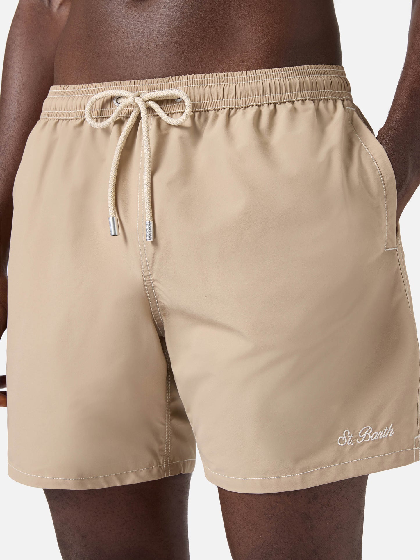 Patmos classic swim shorts in beige