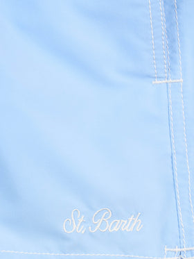 Boy color block mid-length swim shorts Patmos Jr - MC2 Saint Barth