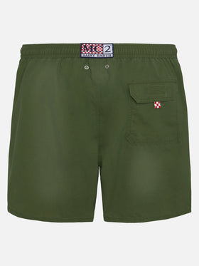 Vintage militärgrüne mittellange Badeshorts Patmos Used