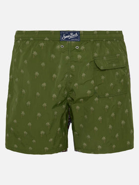 Mid-length swim shorts Patmos The Riviera with all over palm jacquard