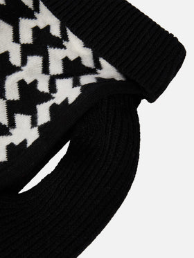 Dog sweater with Pied de Chien embroidery